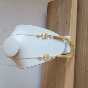 Seed Bead and Glass Necklace Rhinestones Lobster Claw Clasp Summer